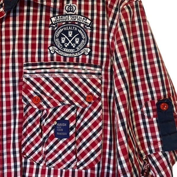 Parish Nation Mens short sleeve button down shirt size XL - Picture 4 of 10